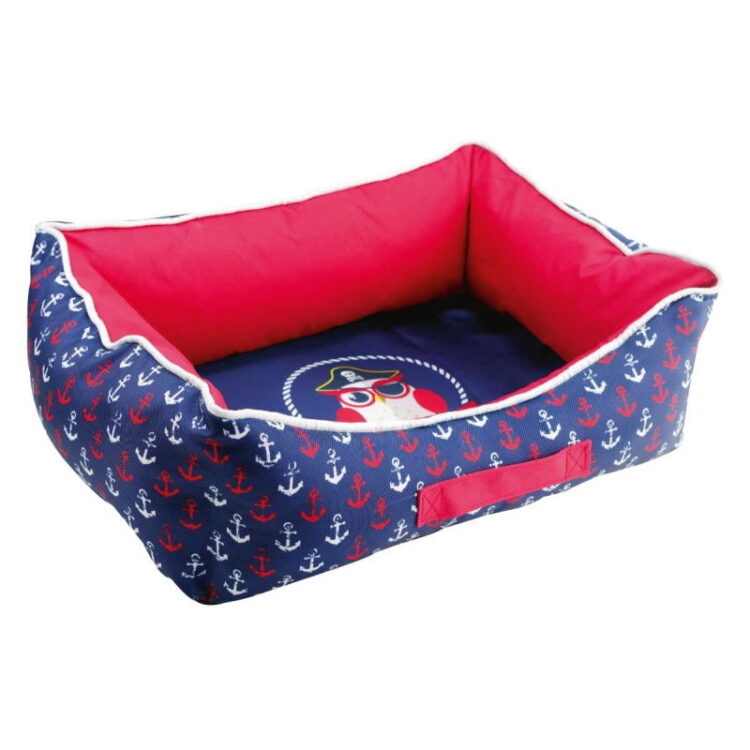 RECT.PET BED PIRATE OWL 60x45x18cm