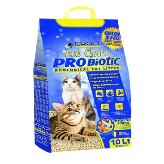 CAT LITTER ECO CLEAN PROBIOTIC 10L 3,8KG