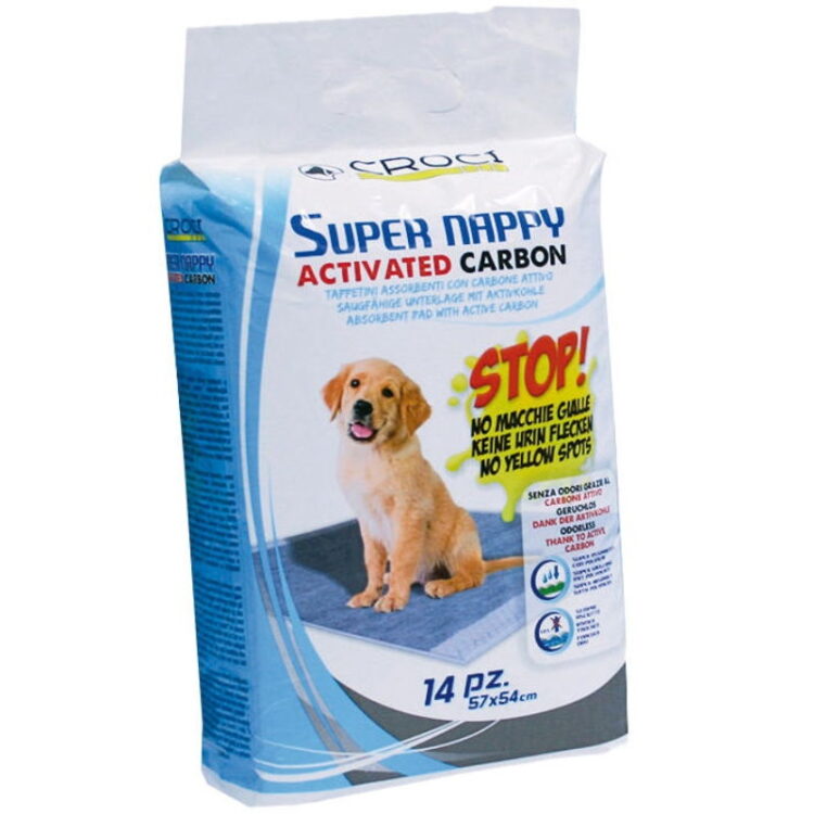 DOG ABSOR.SUPER NAPPY ACT.CARBON84x57 14PC
