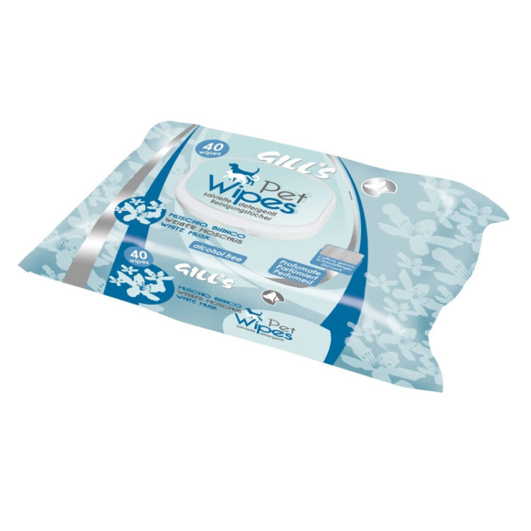 GILLS PET CLEANING WIPES 40PCS WHITE MUSK