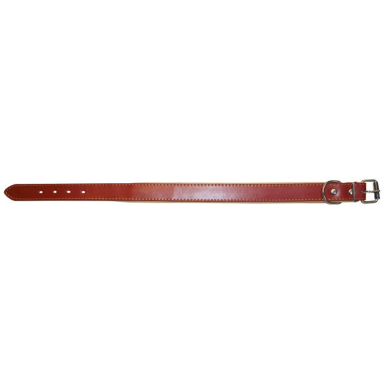 LEATHER LINED COLLAR CLASS 51CM 2,5MM BROWN .