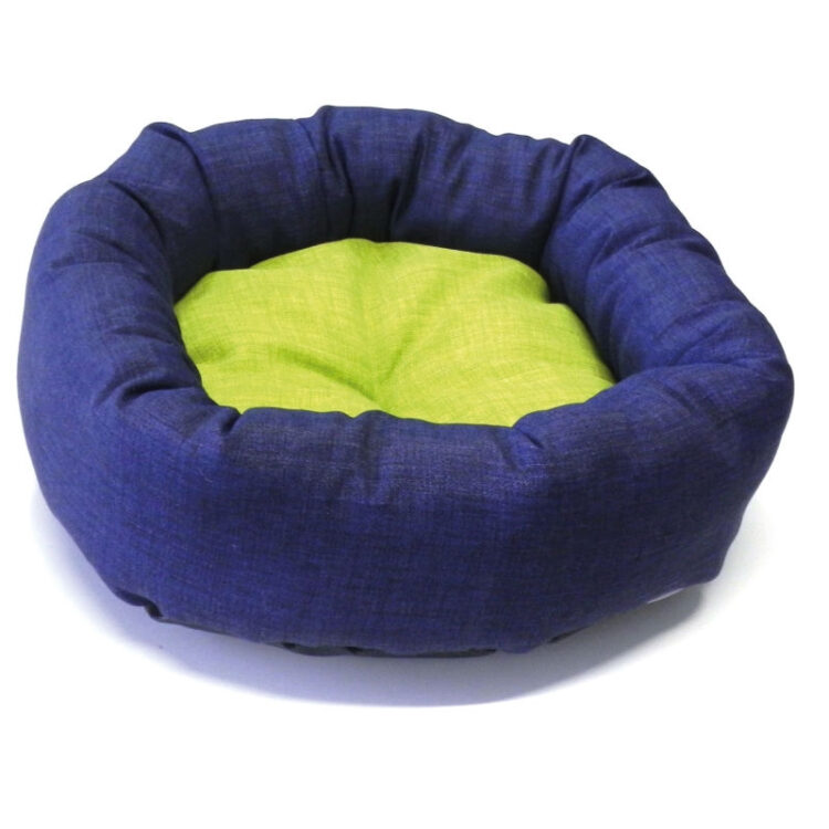 ROUND PET BED DUAL GREEN/BLUE 50 cm