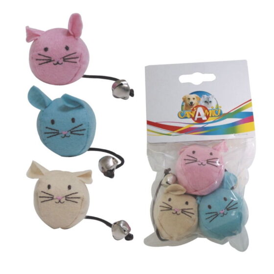 CAT TOY PUFFY THE MOUSE 3 PCS
