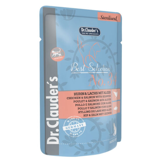 DR.CL-BEST SELECT.STERILISED NO 34 CHICKEN & SALMON WITH SEAWEED