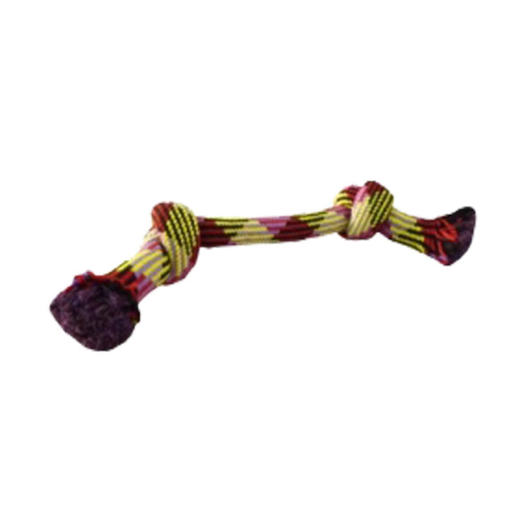 ROPE WITH 2 KNOTS 33 cm, 150-160 g, mixed color